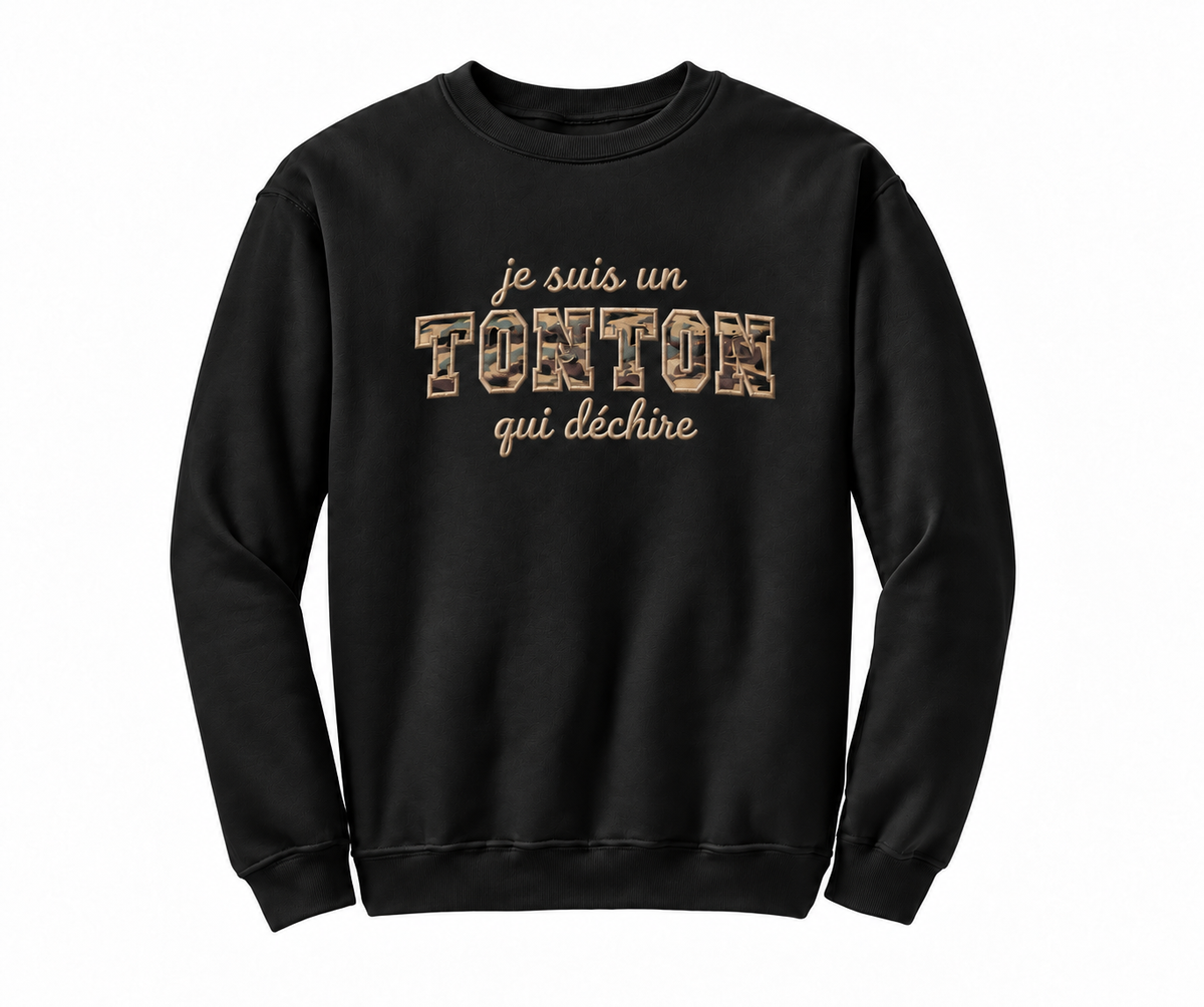 Sweat homme brodé Tonton