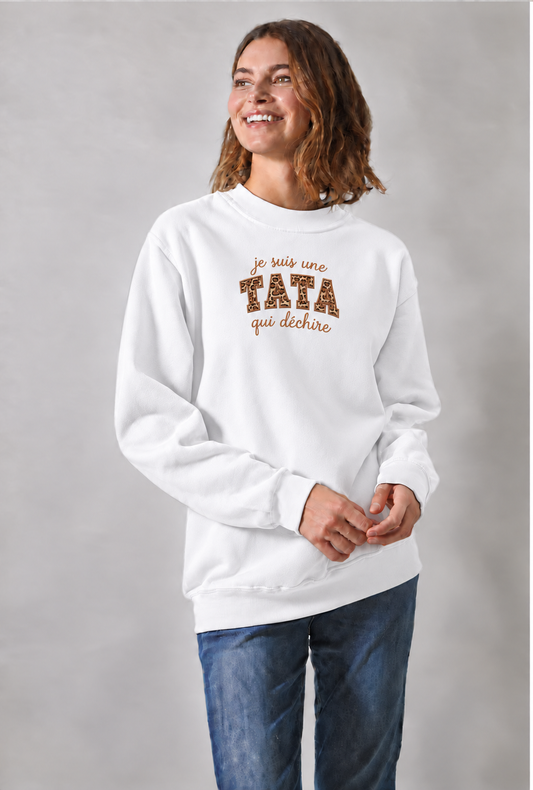 Sweat femme brodé Tata