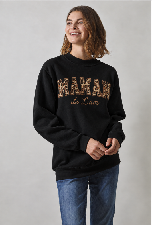 Sweat femme brodé Maman