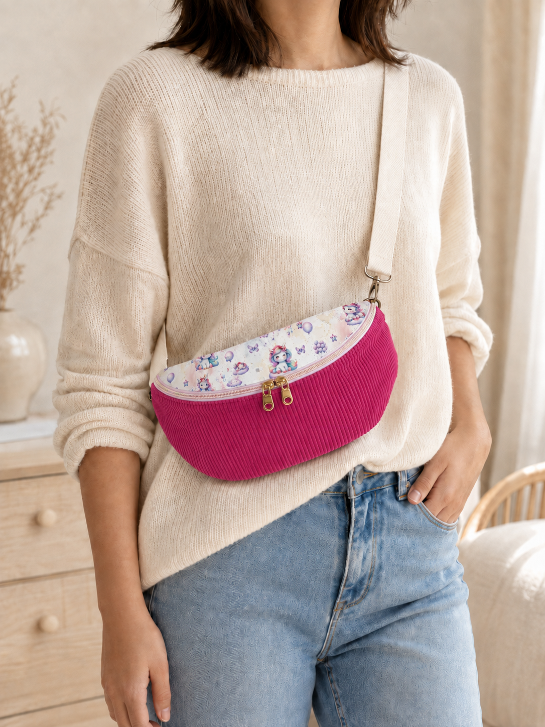 Notre sac banane licorne