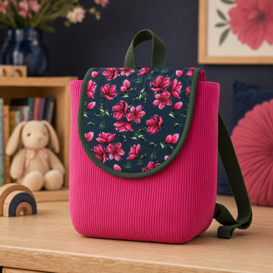 Sac à dos enfant thème "Fleurs roses"