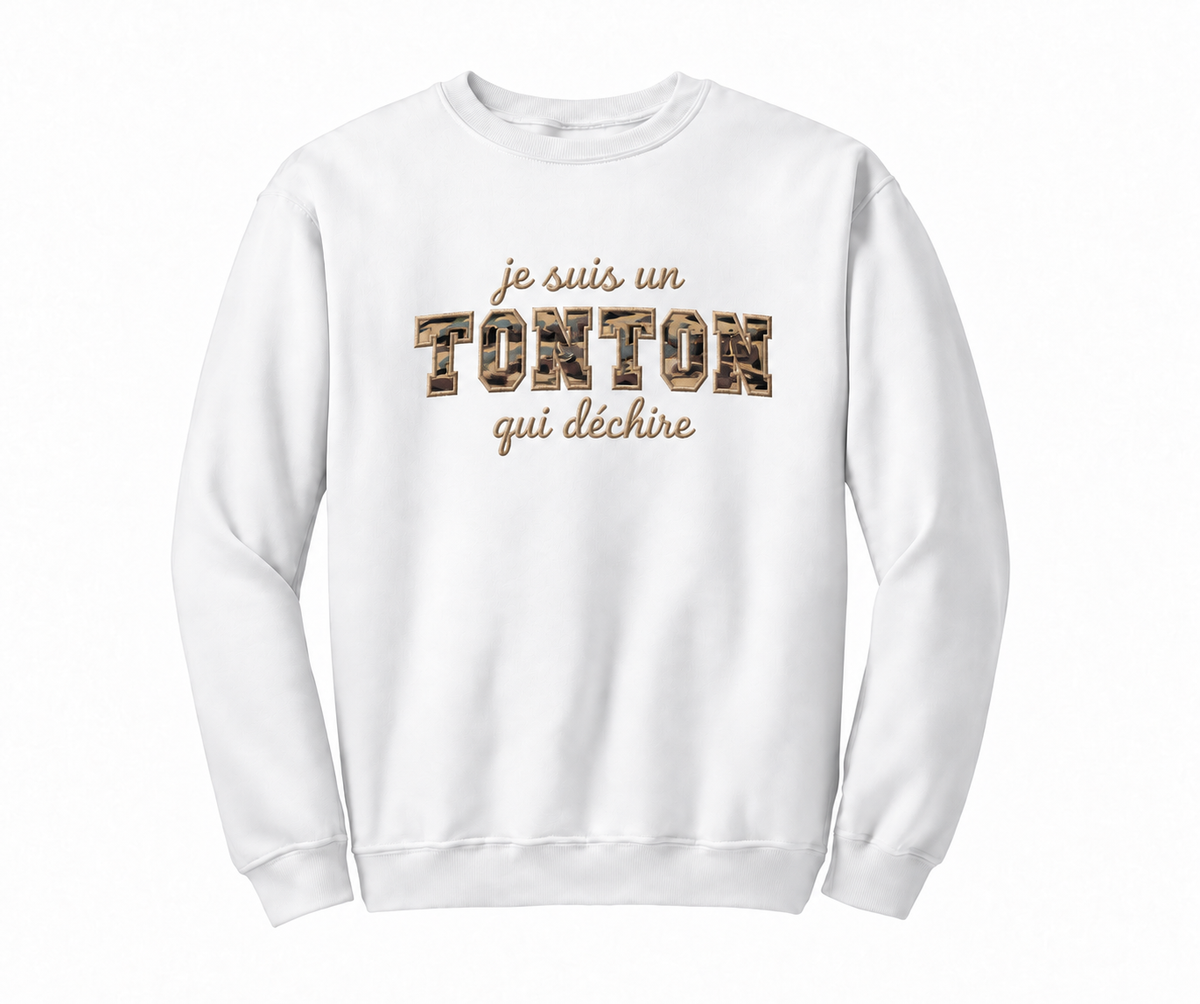 Sweat homme brodé Tonton