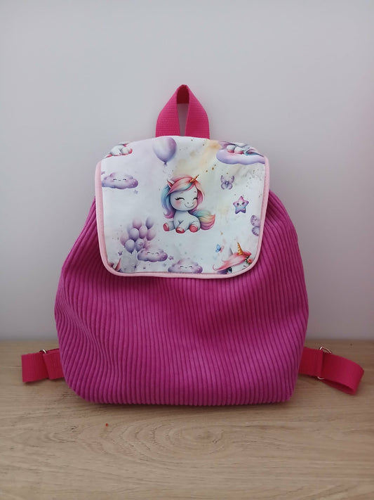 Sac à dos enfant thème "Licorne fushia"