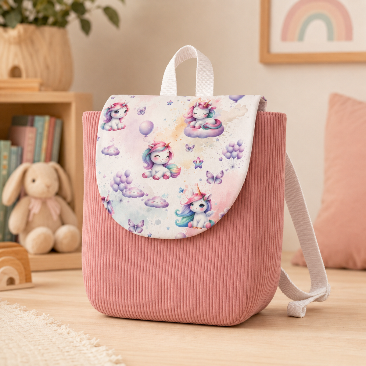 Sac à dos enfant thème "Licorne rose"
