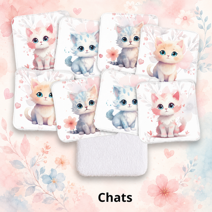 Nos lingettes lavables enfants