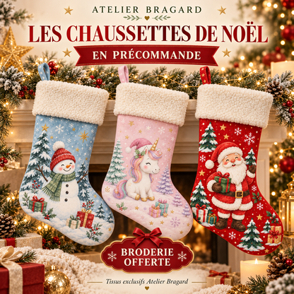 Nos chaussettes de Noël personnalisée - Brodée