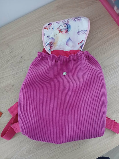 Sac à dos enfant thème "Licorne fushia"