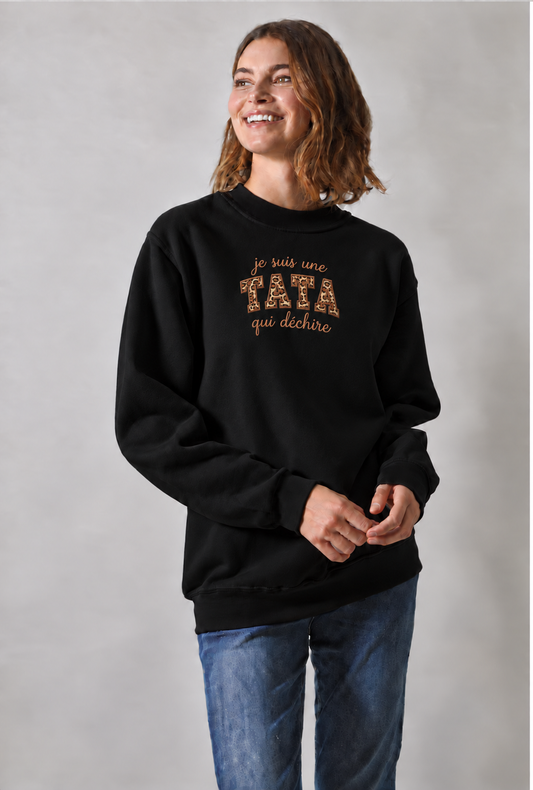 Sweat femme brodé Tata