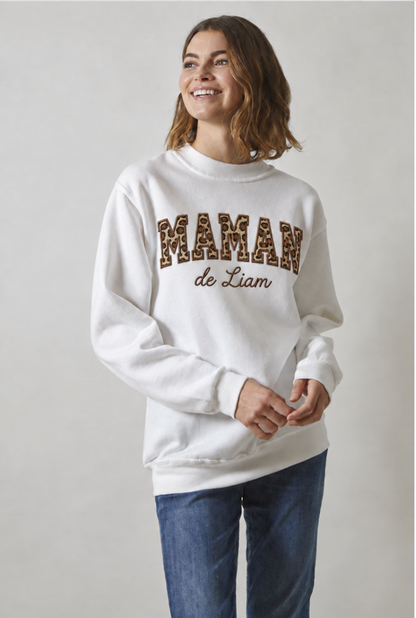Sweat femme brodé Maman